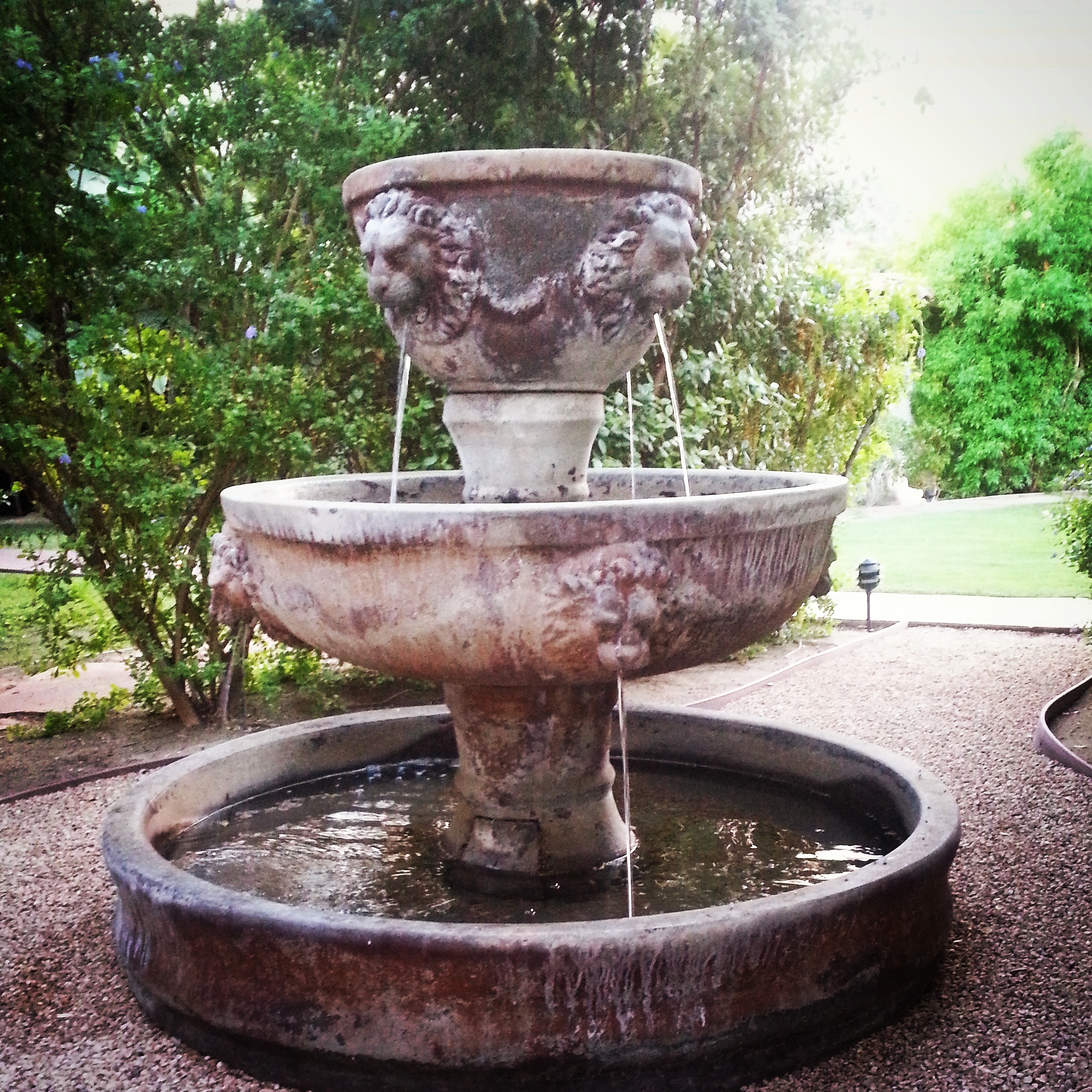 A Fountain at  Colony Palms Hotel