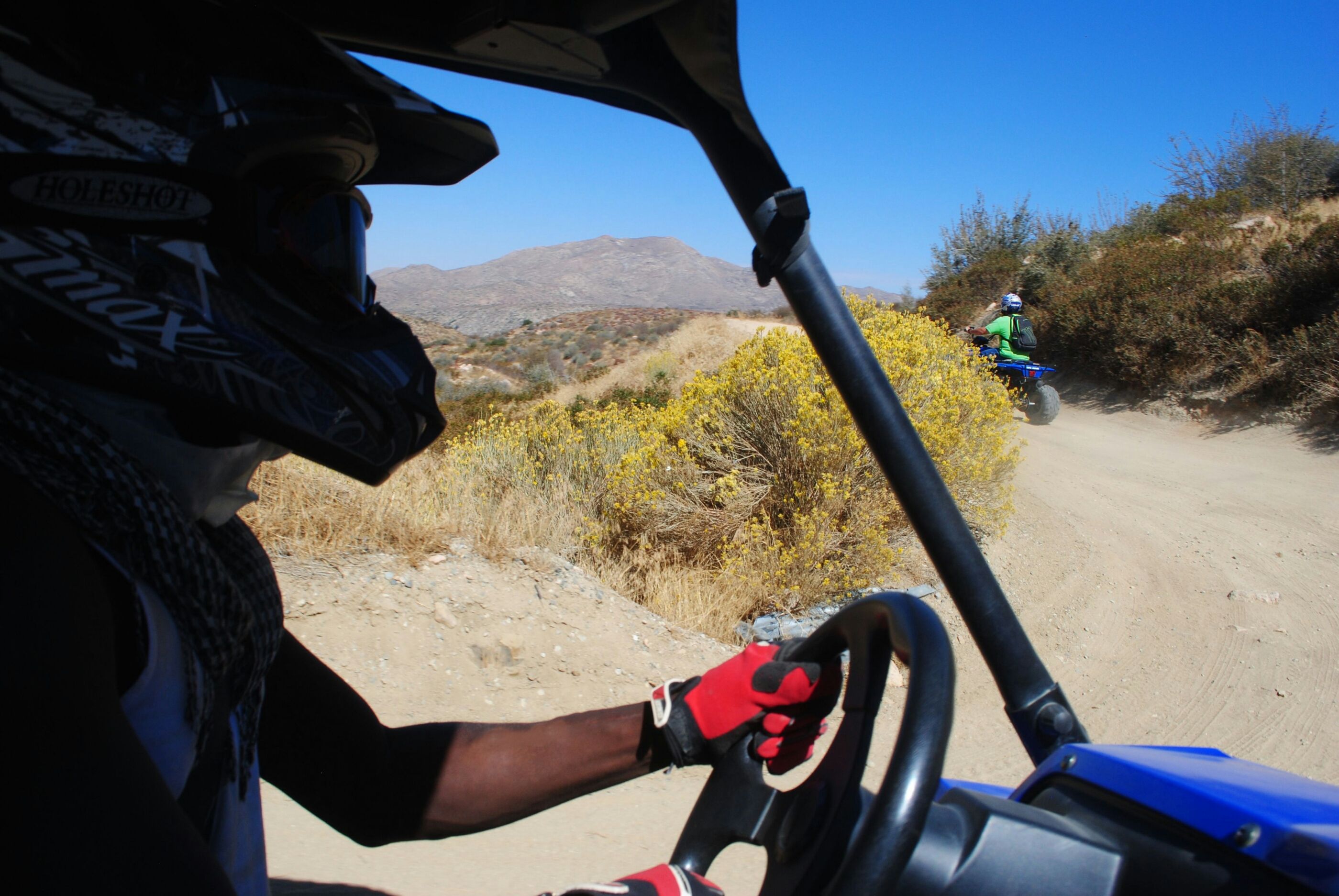 Revved up and ready for action on the ATV tour