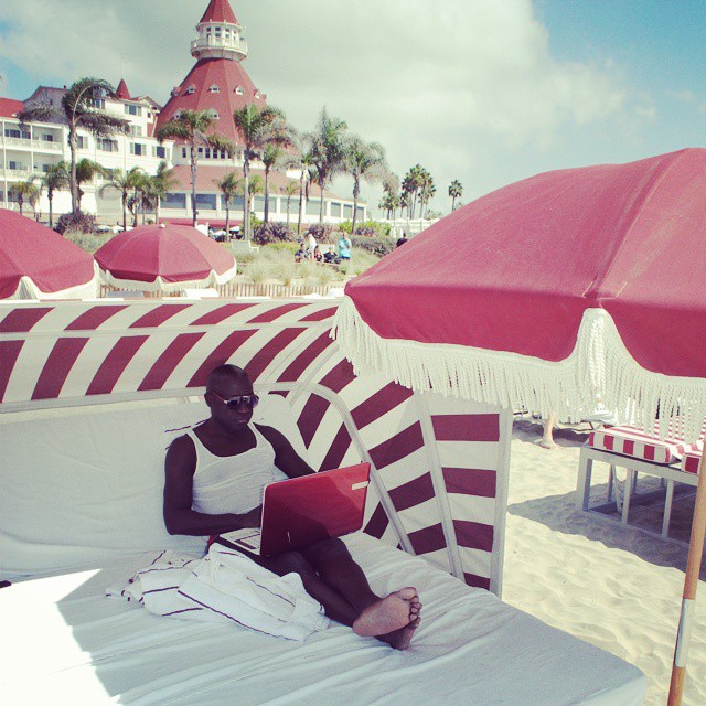 Hard at work at The Del