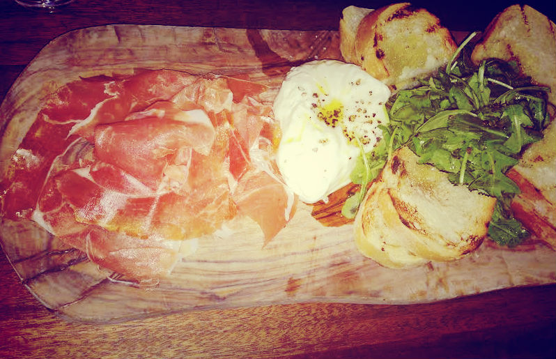 Housemade Burrata and Prosciutto at Catelli's