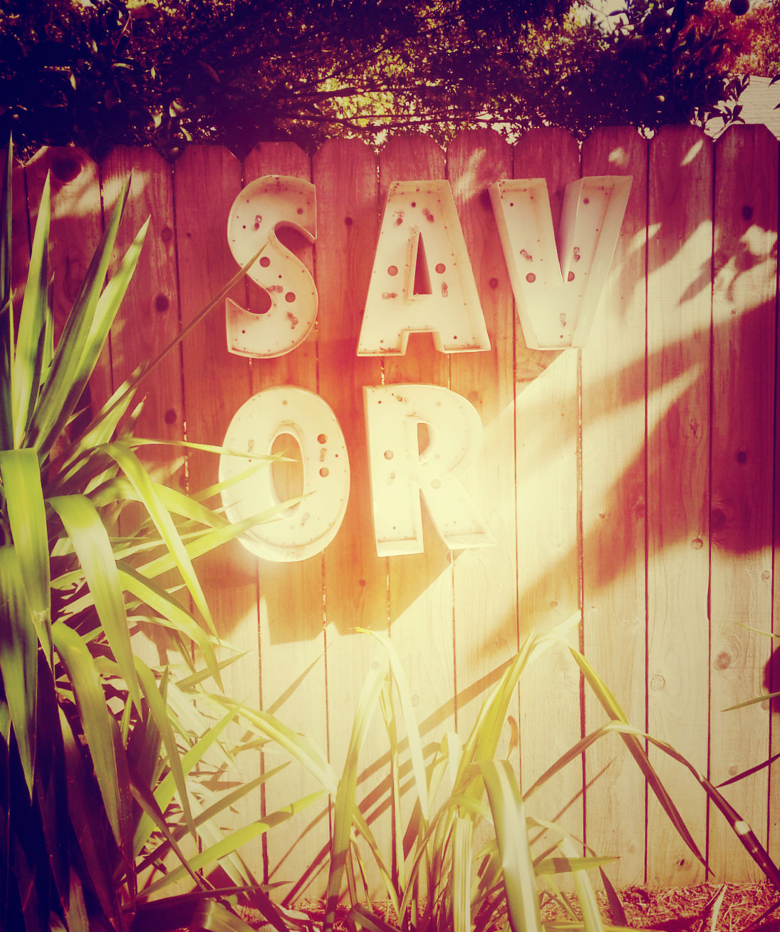 Instructive signage on the patio at Bravas