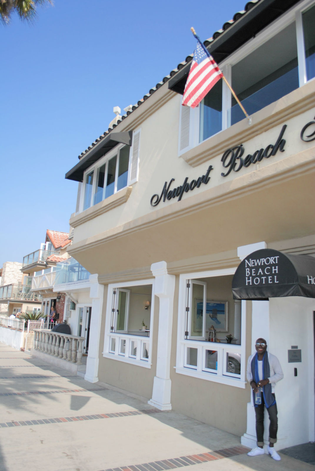Arriving at the Newport Beach Hotel