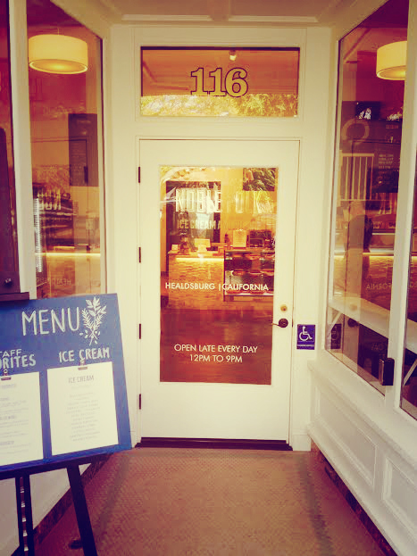 Outside Noble Folk Ice Cream and Pie Bar, Healdsburg