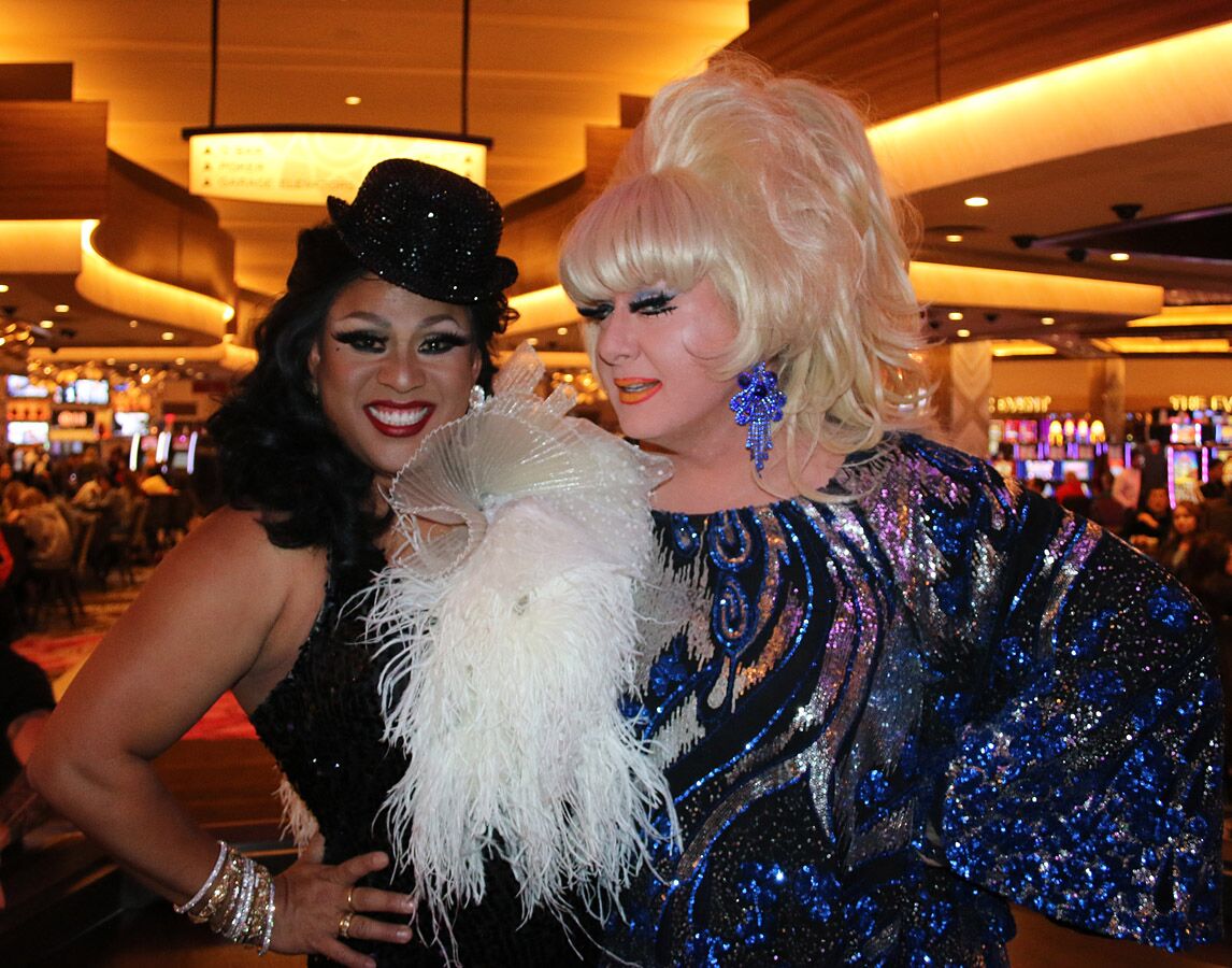 Suzy Wong and Lady Bunny post-show partying
