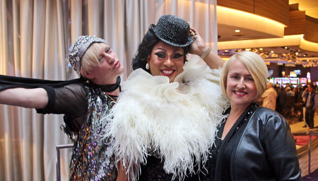 Richie Rich and Suzy Wong welcome guests to the REVUE post-party